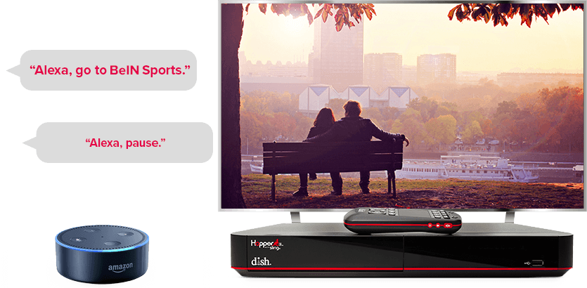 TV manos libres de DISH - Controla tu TV con Alexa de Amazon - Plano, TX - Single Source Satellite / Dish Beats Cable - Distribuidor autorizado de DISH